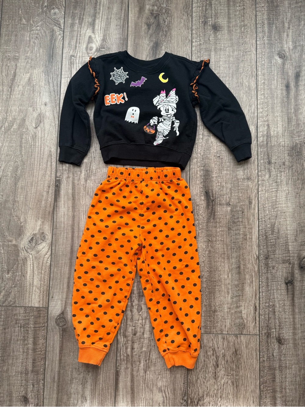 Disney Minnie Mouse Halloween toddler sweatsuit set